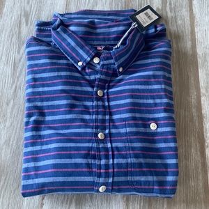 NWT Vineyard Vines Men's Andros Stripe Slim Longshore Shirt - Large ✨✨